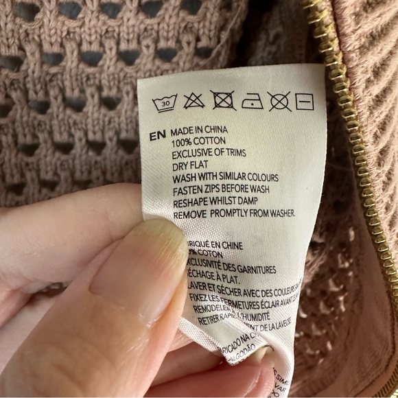 Varley Eloise Zip-through Knit in Brown SZ S - Picture 7 of 10